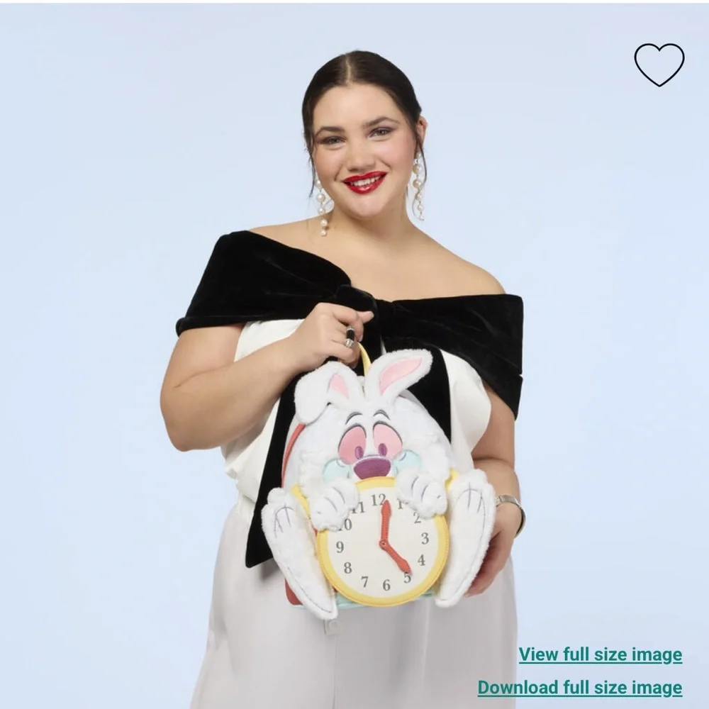Loungefly Disney Alice in Wonderland White Rabbit Figural Mini Backpack